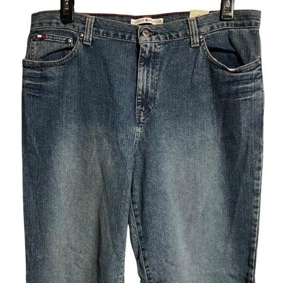 Tommy Hilfiger Womens Boyfriend Jeans Size 14L Medium Wash Denim Relaxed Fit - Picture 4 of 10